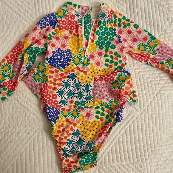 Hanna Andersson Multicolor Floral Baby Girls Swimsuit Size 6-12 months - Picture 6 of 6